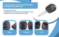 Banner - Carcasa mando llave de coche 2 botones compatible con SsangYong