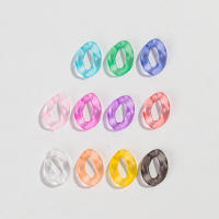 60pcs Pulgones De Acrílico Frosted 14x19mm Cuadrado Cadena De Enlace Para Hacer Pulseras Collares Accesorios De Joyería DIY En Lote - details 1