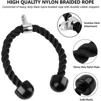 Accesorio De Ejercicio Para Máquina De Cables Tirador De Cuerda Monohandlar Para Tríceps Y Biceps Entrenamiento De Fuerza Unisex - details 5