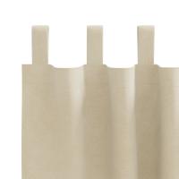 Cortinas Opacas vidaXL con Lazos 2 pcs de Terciopelo Crema - details 4