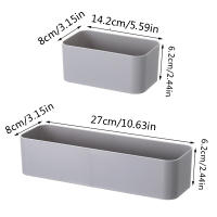 Organizador De Pared Para Maquillaje Y Cocina Caja De Almacenamiento Con Gancho Adhesivo Estante Para Baño Y Cocina Contenedor De Organizador De Cajones Material PP Montaje En Pared - details 1