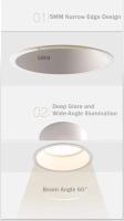 Spot LED De Techo Reclinado Anti-Deslumbrante Para Sala De Estar Interior Luz De Punto 15W 12W 7W 5W 220V Ángulo De 60 Grados Nordic - details 7