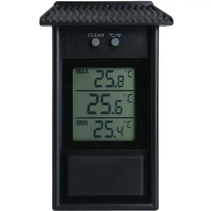 Termómetro digital de temperature mínima y Máxima para invernadero de Jardín (pared interior o exterior) - 1