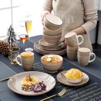 MALACASA Juego de Cena de Porcelana Vintage | Set de Platos Cerámicos para Restaurante - details 0
