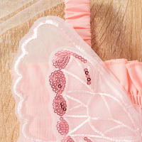 Vestido De Princesa Para Bebé Niña Verano Con Alas De Mariposa 3D Tirantes Colgantes Vestido De Malla Lindo Y Moda Para Niñas - details 5