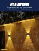 Lámpara De Pared Solar Para Jardín Y Valla Decorativa Luz Luminosa Hacia Arriba Y Abajo Impermeable Con 10/8/6/4 LEDs Iluminación Exterior - details 3