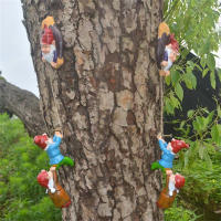Gnomos De Escalada En Resina Figura De Arte Gnomos Para Jardín Adorno De Paisaje De Patio Decoración Del Hogar Regalo - details 6