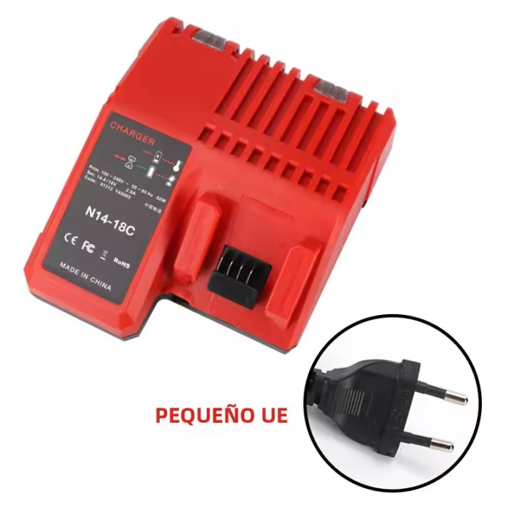 Cargador De Batería Multi-Voltaje Para Milwaukee M18 14.4V 18V Li-ion Compatible Con Modelos 48-11-1815 48-11-1820 48-11-1840 48-11-1850 48-11-1828 - 1