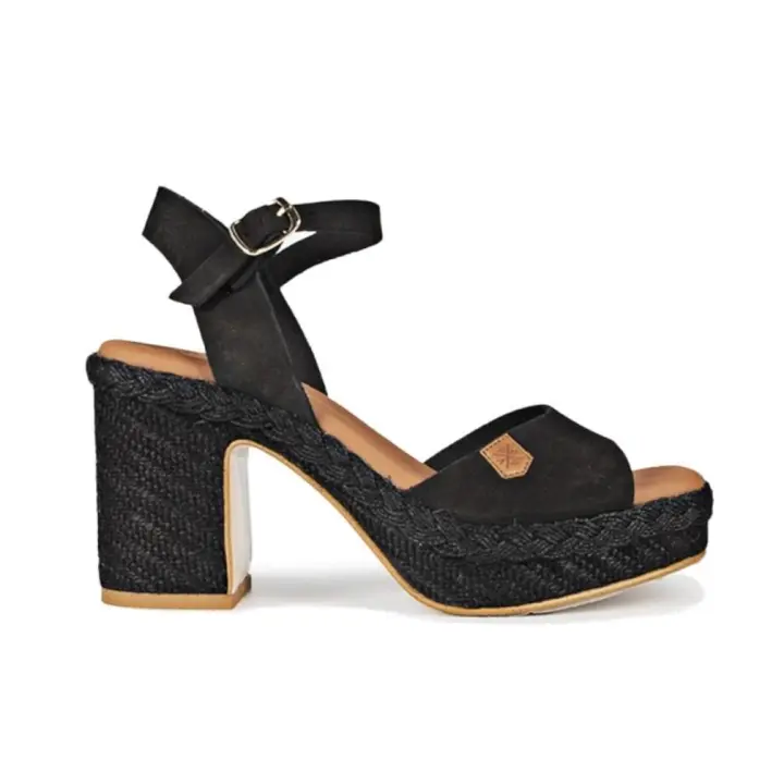 Popa MARSELLA Sandalias con tacón para mujer en negro de piel - 1