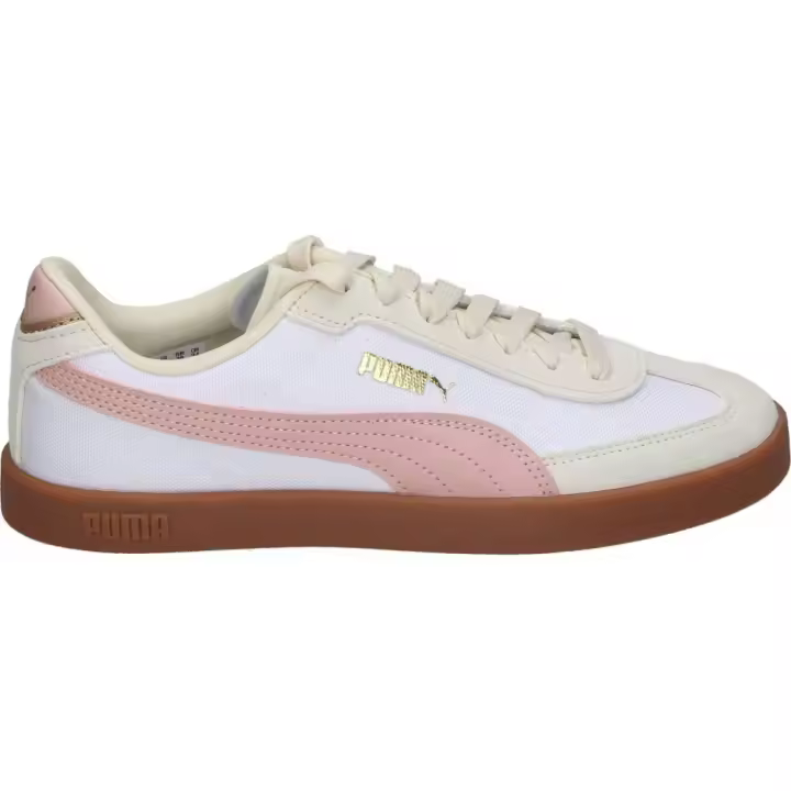 PUMA | Zapatillas Puma Club II Era para Mujer – Deportiva en Color Blanco con Detalles en Rosa y Beige – Sneakers con Cordones – Estilo Casual – Cómodas – Versátiles – Tendencia – Modelo 401572-01 - 1