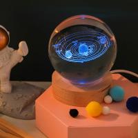 Lámpara De Noche Galaxia Planetaria 3D Cristal Ball Iluminación Decorativa Para El Hogar Regalos Maravillosos Forma Redonda Incluye Bombilla - details 16