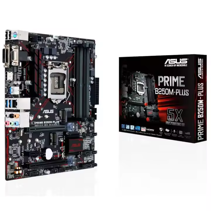 Asus Prime B250M-PLUS 	LGA1151 socket for 7th/6th Generation Intel® Core™ i7/ i5/ i3?Pentium®?and Celeron® Processors - 1