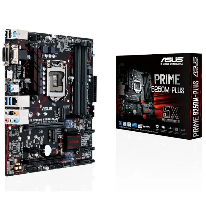 Asus Prime B250M-PLUS 	LGA1151 socket for 7th/6th Generation Intel® Core™ i7/ i5/ i3?Pentium®?and Celeron® Processors - 1