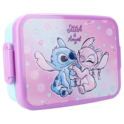 Sandwichera Stitch, Porta Meriendas Stitch, Fiambrera Stitch Infantil, Color Azul y Morada, 16 x 13 x 5 cm, Vadobag - Kiglam - 1