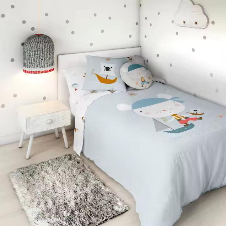HACIENDO EL INDIO - Funda Nórdica Infantil Estampada - Algodón Extrasuave - Incluye Funda Nórdica + 1 Funda de Almohada - Fabricado en España - Cama 90/105cm - 1
