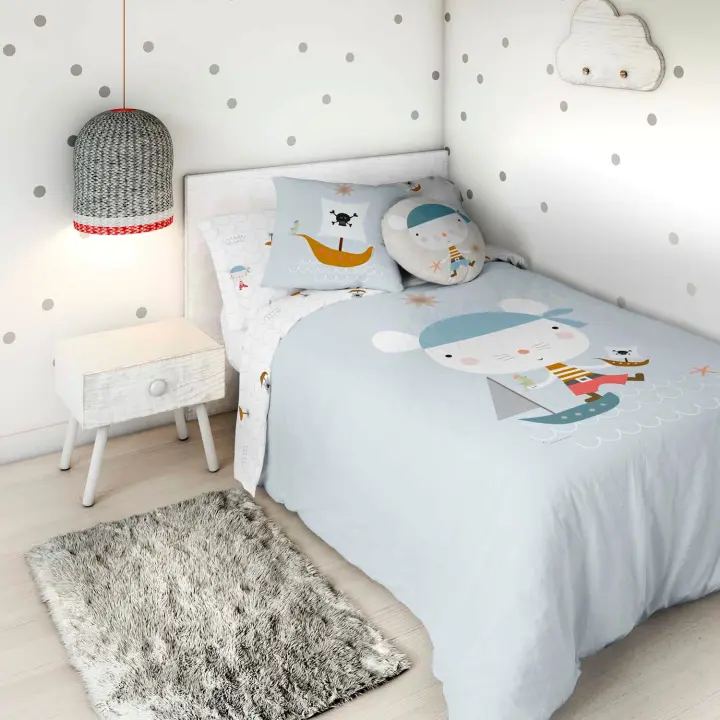 HACIENDO EL INDIO - Funda Nórdica Infantil Estampada - Algodón Extrasuave - Incluye Funda Nórdica + 1 Funda de Almohada - Fabricado en España - Cama 90/105cm - 1
