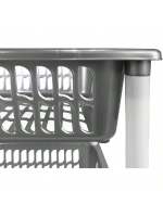 MAXHOME-Carrito verdulero Modelo PLFT de plástico con 3 Niveles y Ruedas, cestas apilables portaobjetos, Frutas, Verduras, Cocina, baño ( 61 x 40 x 30 cm) - details 5