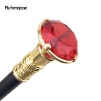 Bastón De Moda Rojo Diamante Dorado 93cm Punta De Goma Elegante Cosplay Para Caballeros Accesorio Decorativo Para Caminar - details 4