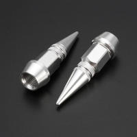 Juego De 4 Tapones De Válvula De Neumáticos Estilo Cabeza De Bala Antirrobo Para Coche Moto Y Bicicleta Material De Aluminio - details 4