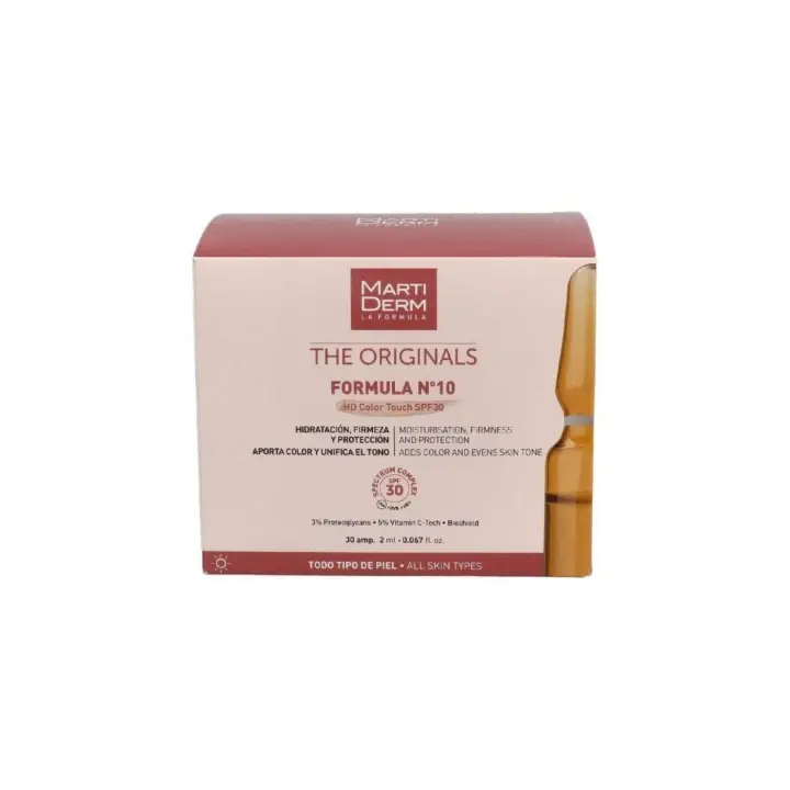 MARTIDERM FORMULA Nº 10 HD COLOR TOUCH SPF 30 30 AMPOLLAS 2 ML - 1