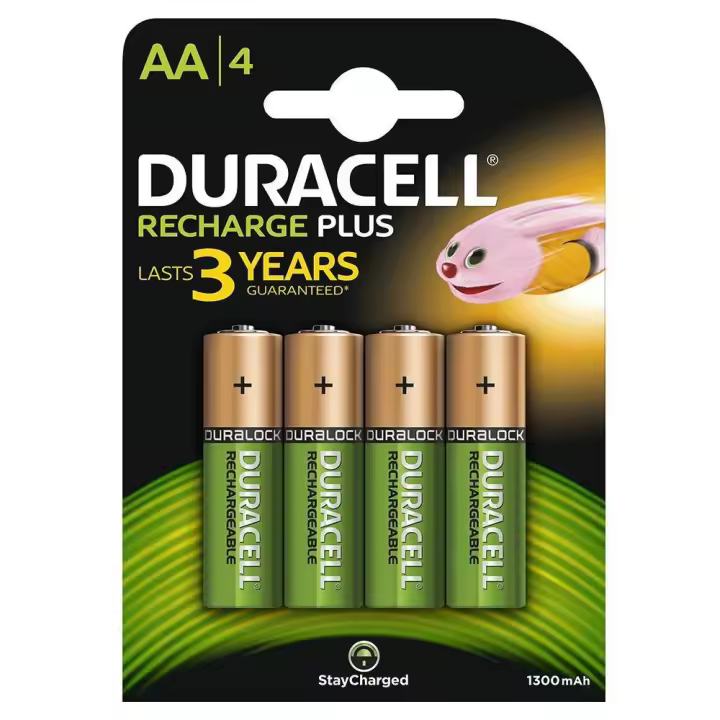 Pila recargable duracell hr6 aa 1300mah blister*4 - 1