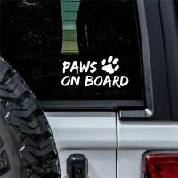 Paw on Board Vinilo Adhesivo Para Coche DISEÑO DE PERRO Decoración Vehicular PVC Autocolante De Mascota Tamaño Único - details 4