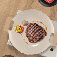 Plato De Barbacoa Coreana Antiadherente Para Camping Y Grill De Exterior Placa De Cocina Para Carne Frying Pan Asador Placa De Barbecue - details 4