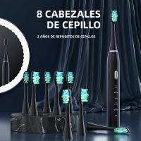 Cepillo De Dientes Eléctrico Para Adultos Con 7 Cabezas De Repuesto Bricles De Nylon Ultra Suaves Para Limpieza Oral Carga Inalámbrica Por Inducción Tiempo De 2 Minutos Regalo Ideal Para Hogar Y Viaje - details 4