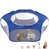 Caja Pequeña Para Mascotas Portátil Translúcida Para Erizo Jaula De Juego Para Perro Hamster Conejo Guineapig Plegable Y Abierta Fondo De Jardín - details 4
