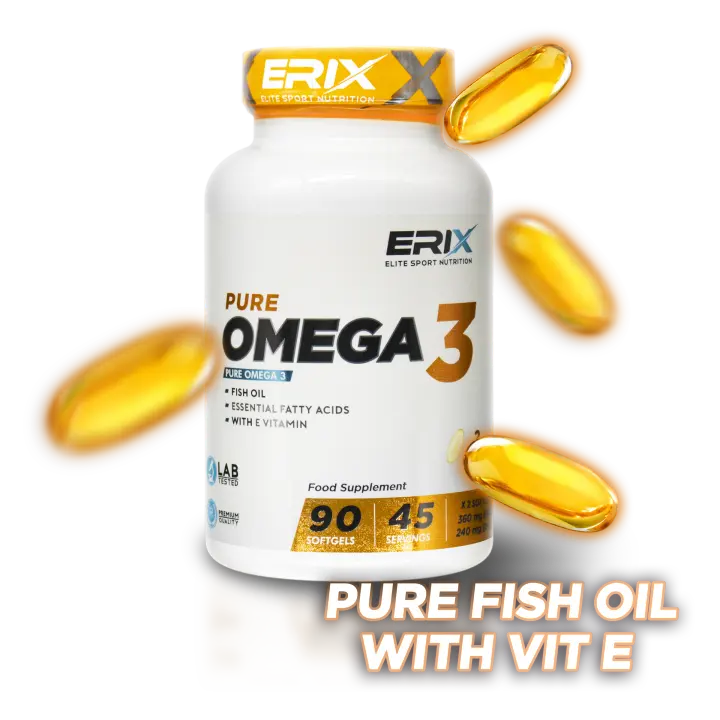 ERIX NUTRICION | OMEGA 3 90 PERLAS | Omega 3 2000mg por dosis diaria | 360mg de EPA + 240mg de DHA - Ácidos Grasos de Alta Potencia | Aceite de Pescado para Colesterol - 1