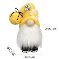 Muñeco De Peluche Sin Caras Sunflowers Gnome Bee Elf Decoración Para Jardín Y Hogar Estilo Moderno Figura De Animal - details 12
