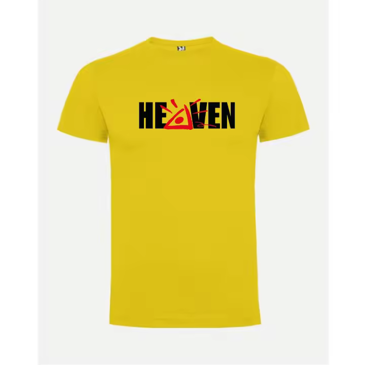 Camiseta roly hombre ruta del bacalao discoteca heaven en impresión dtf de máxima calidad y durabilidad - 1