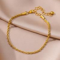 Pulsera De Tobillo Ajustable Vintage Punk Con Cadena De Enredado Oro Para Mujeres Y Hombres Accesorios De Joyería De Acero Inoxidable Regalos - details 2
