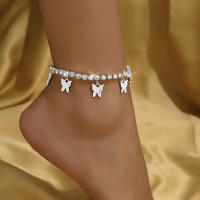 Pendiente De Mariposa Brillante Para Mujer Cadena De Pies Moda Casual Para Viajes Y Fiestas Regalo Ideal 6028 - details 1