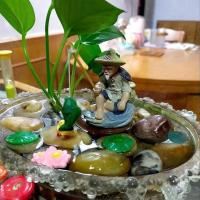 Adorno de pesca para mesa | Decoraciones de pesca, accesorios de decoración de acuario, figura de PVC de pescador para pecera, jardín - details 1
