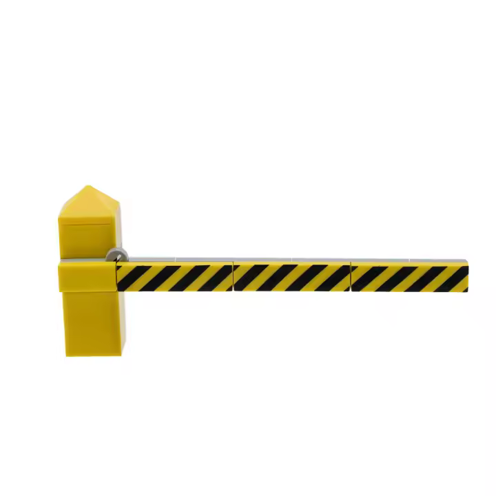 PLAYZOCO Señal trafico Barrera Paso Juguetes construcción, señal trafico Juguete, Accesorio señalización Juguetes, Mini Barrera tráfico, 4.7 cm Altura x 11.2 cm Longitud Barrera, Compatible con Lego - 1