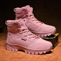 Botas De Montar Para Parejas Al Aire Libre Botines De Camuflaje Transpirables Para Hombres Y Mujeres Zapatos De Senderismo Casual Botas De Entrenamiento Alta Con Suela De TPR - details 3