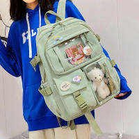 Mochila De Nylon Impermeable Para Mujer Con Múltiples Bolsillos Kawaii Para Estudiantes Con Capacidad Para Laptop Y Libros - details 16