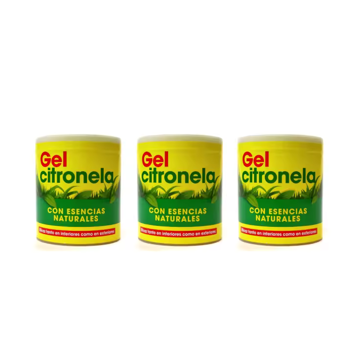 Gel de Citronela con Esencias Naturales Amahogar - Pack de 2 - 95 g - Protección Eficaz en Interiores y Exteriores - Aroma Refrescante y Natural - Ideal para Mantener Espacios Libres de Insectos - 1