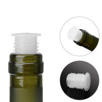 10Pcs Tapón De Botella De Plástico Rojo Para Vino Tapón Transparente Con Agujero Para Sal Resistente Al Polvo Fácil De Retirar - details 10