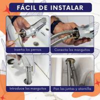 Pulido + colador de Grifo de baño adicional | Grifo de lavabo de un solo orificio para baño | - details 1