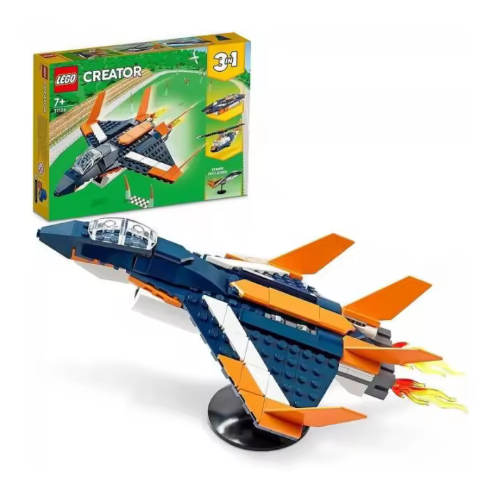 Lego Reactor Supersónico - Avión, Helicóptero y Lancha Rápida - 1