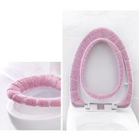 Juego De Cubierta De Inodoro Universal En Color Sólido Suave Cálido Lavable Para Decoración Del Hogar Funda De Asiento De Inodoro Accesorios De Cubierta De Tapa De Inodoro Material Acrílico Ecológico - details 8