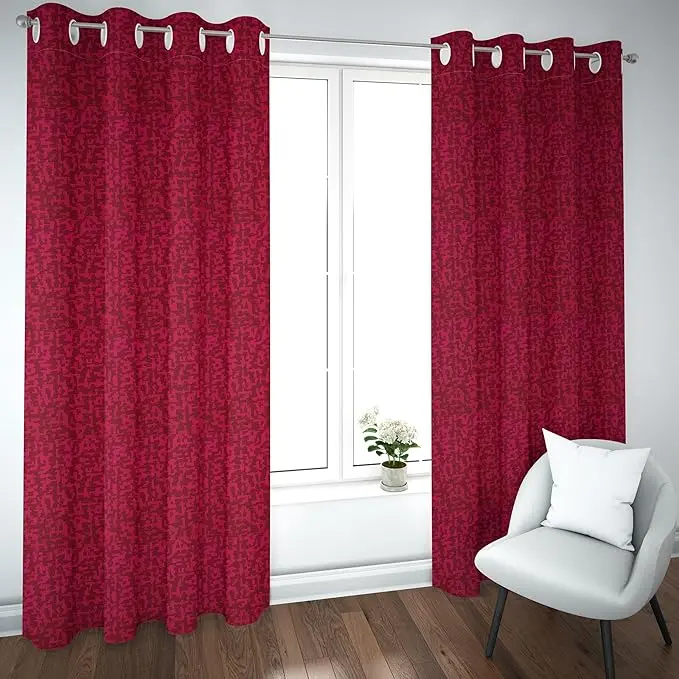 TODOBIEN STORE - Cortinas para Salón Dormitorio 2 Paneles de 140x260cm, Cortinas Estampadas con diseño de Laberintos Color Blanco - 1