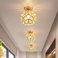 Luz De Techo Minimalista Moderna Con Estilo Nórdico Diseño De Pétalos Vidrio Mezclado Apto Para Pasillos Habitaciones Y Cocinas - details 1
