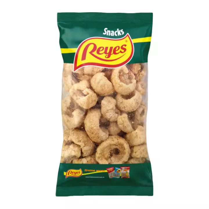 Reyes Torrezno gran selección sabor barbacoa - Formatos: 1 Kg, 5 bolsas de 120g, panoplia 12 bolsas de 35g - 1