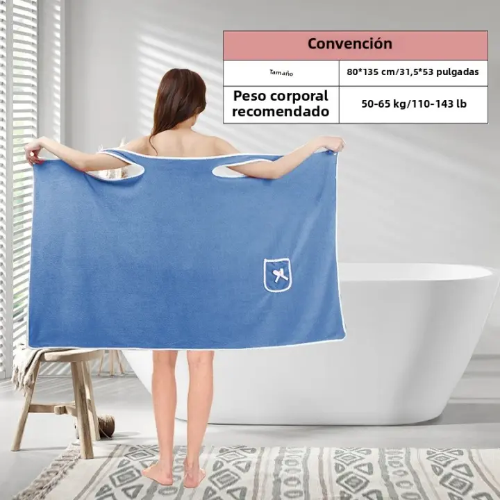 Toalla De Baño Para Mujer Y Niñas 135x80cm Secado Rápido Toalla De Playa Y Spa after Shave Para Ropa Lavable Toalla De Baño Y Gimnasio - 1