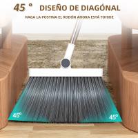 Juego De Limpieza Broom Foldabl Y Escoba Con Púa Doble Cara Y Dientes De Peine Rotación De 180° Uso Portátil Para Cocina Y Piso Eliminación De Pelo De Mascotas - details 2
