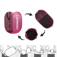 Cesta De Ropa Portátil Con Apertura Ancha Y Plegable Tamaño 36x58cm Material PVC Impermeable Para Almacenamiento De Ropa Sucia Para Dormitorio Y Viajes - details 2