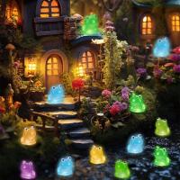 50/100pcs Ranas Miniatura Luminosas De Resina En 7 Colores Para Decoración De Casas De Muñecas Jardín Faeérico Y Acuario - details 5